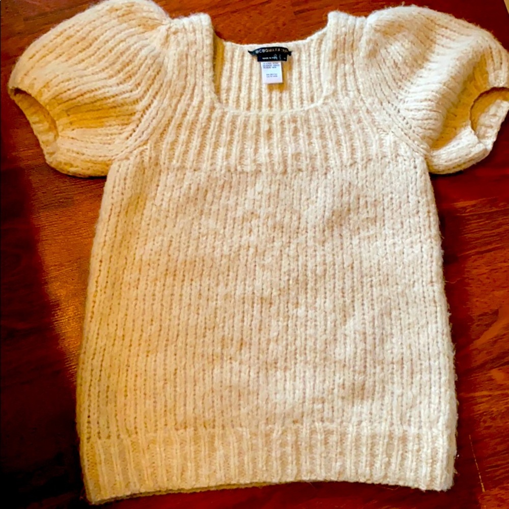 Alpaca BCBG Short Sleeve Sweater